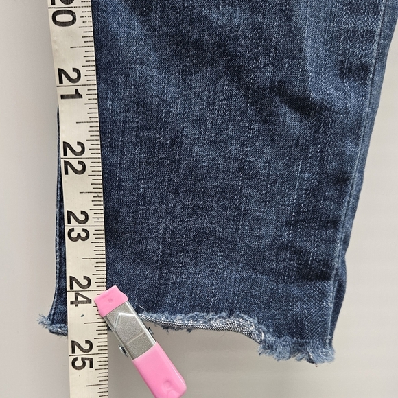 AGOLDE High Rise Raw Hem Crop Skinny Denim Jean Size 24 Dark Wash A018-2022 - Picture 16 of 16